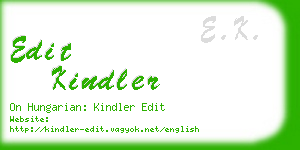 edit kindler business card